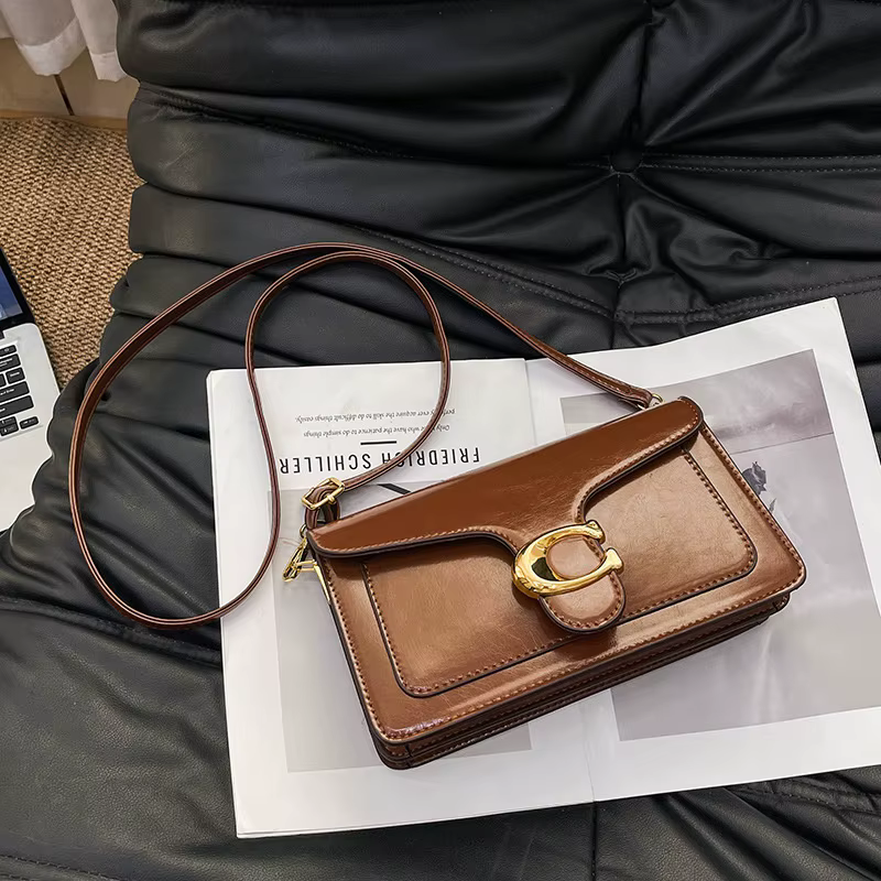 Sac bandoulière carré à double sangle – Sac à main élégant à porter sous le bras pour femme, sac à bandoulière classique et tendance 2026