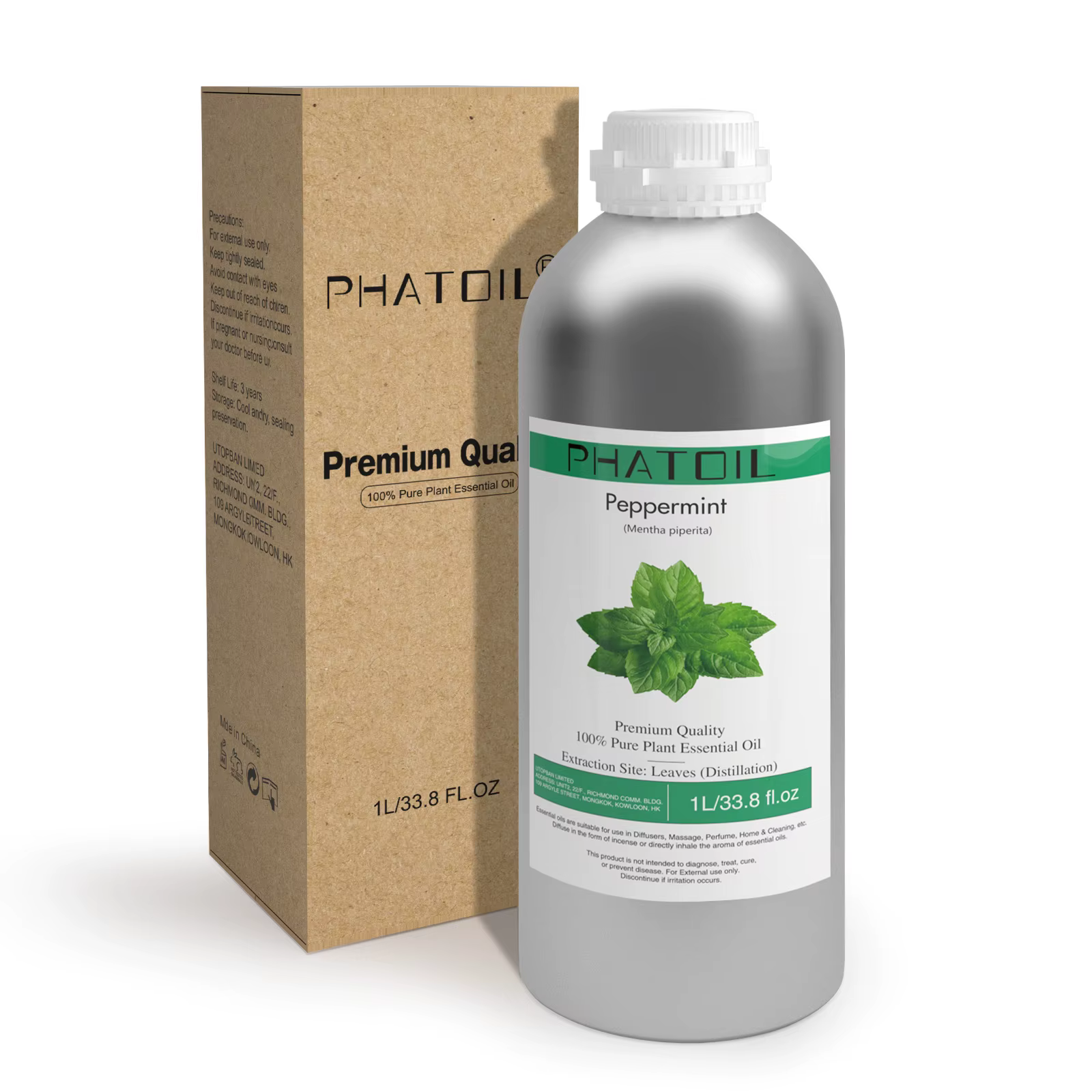 PHATOIL 1000ML huiles essentielles végétales naturelles pour humidificateur diffuseur menthe poivrée bois de santal bergamote aromathérapie huile essentielle