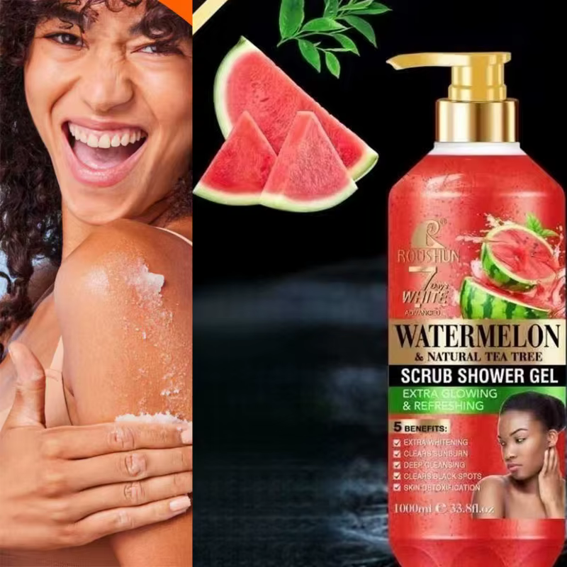Gel douche exfoliant à la pastèque ROUSHUN 1000ML