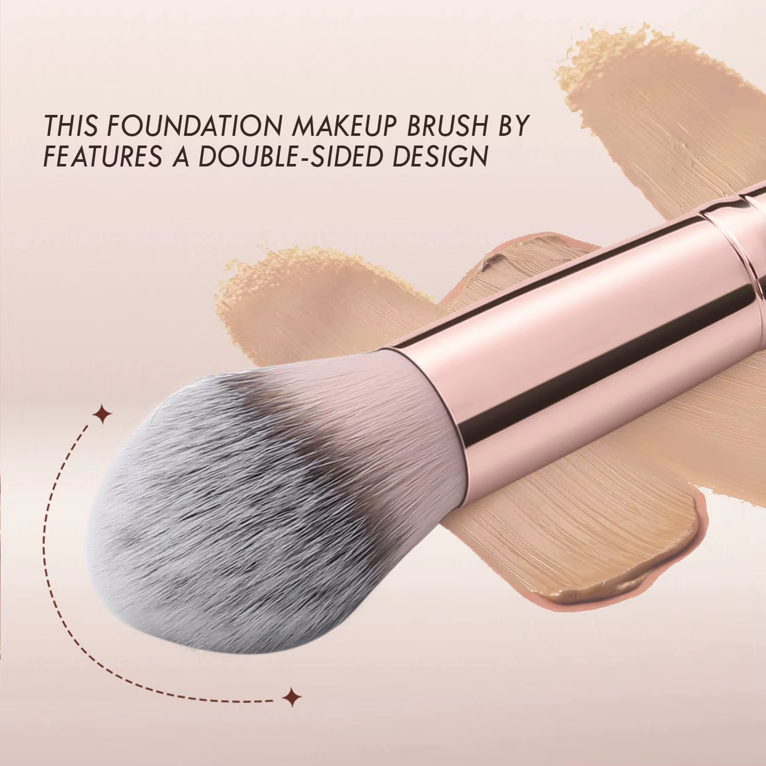 Pinceau bronzant double embout