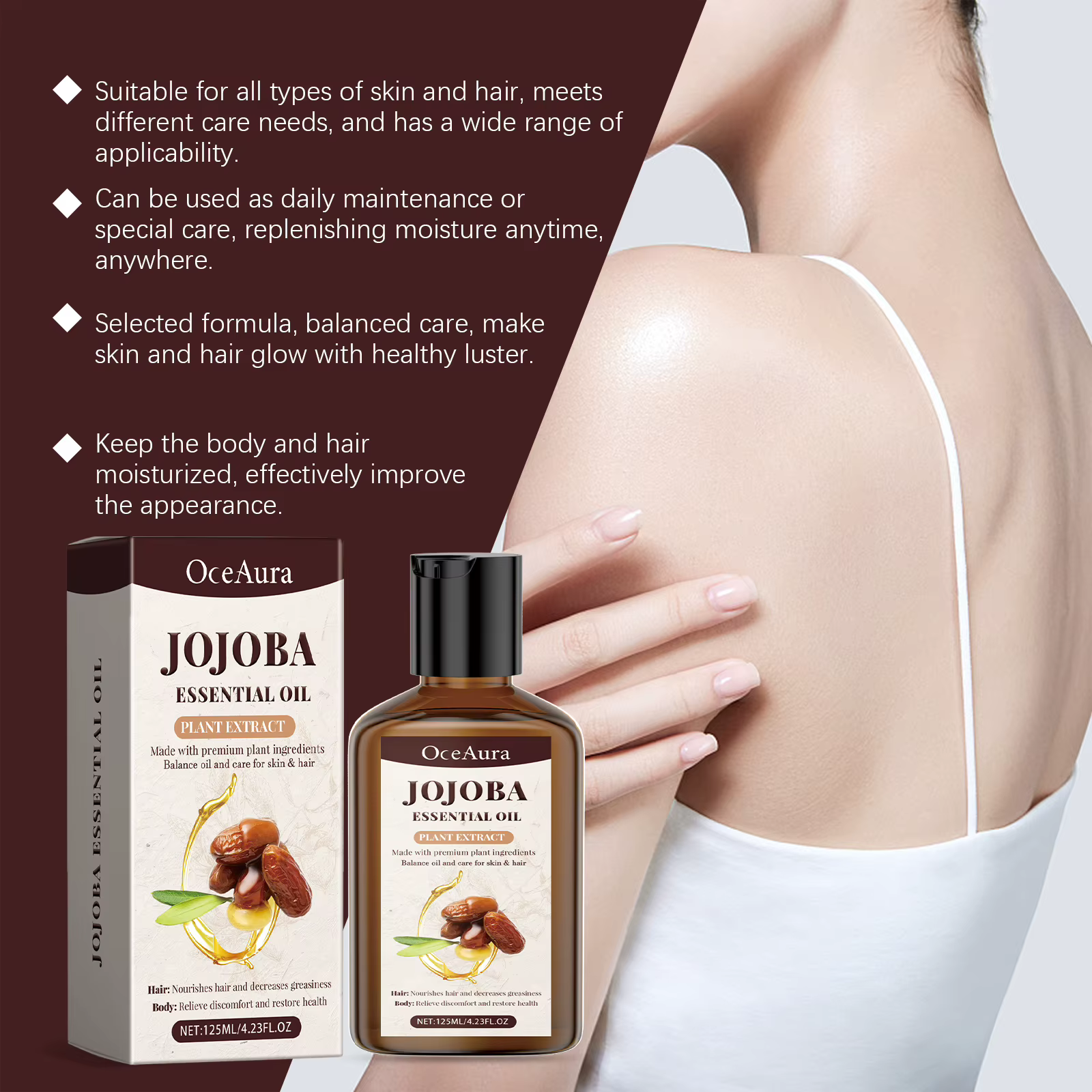 Huile de jojoba naturelle anti-rides