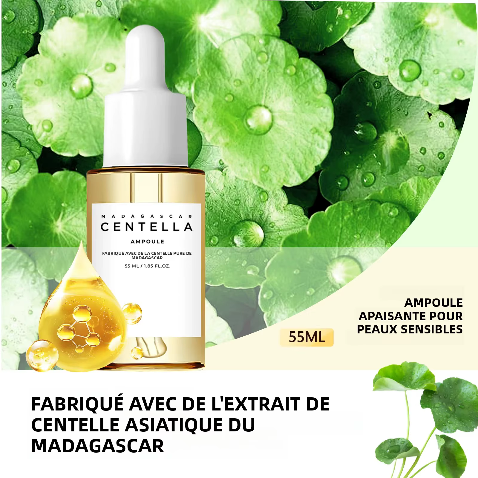 Sérum apaisant à la Centella Asiatica 55ml - Formule de Madagascar