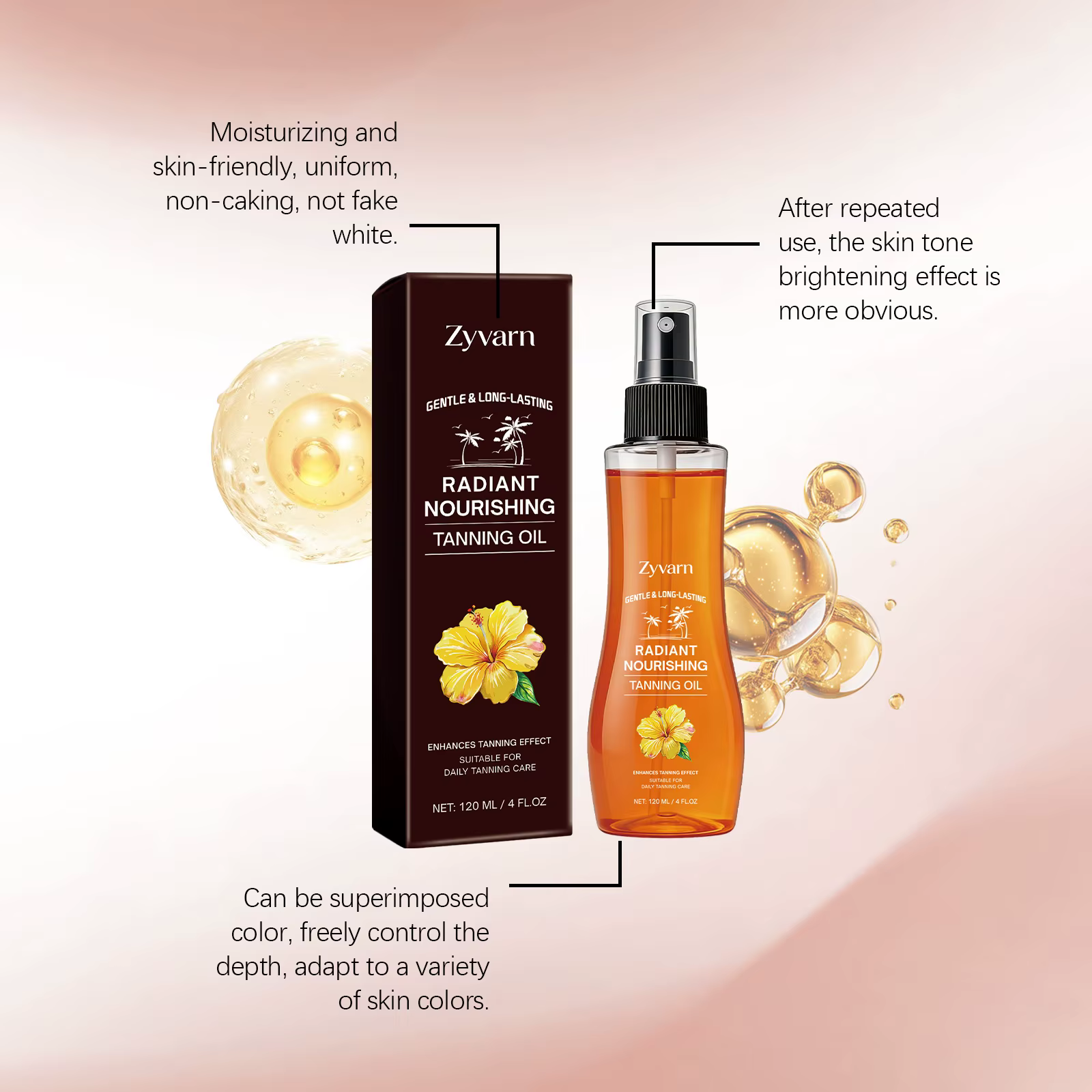 Huile de bronzage nourrissante