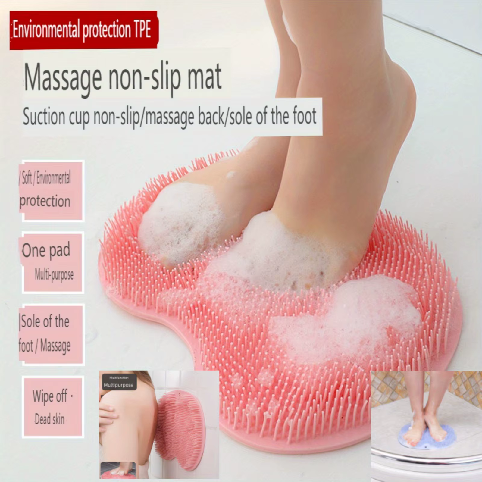 Brosse exfoliante pour les pieds et épurateur du dos