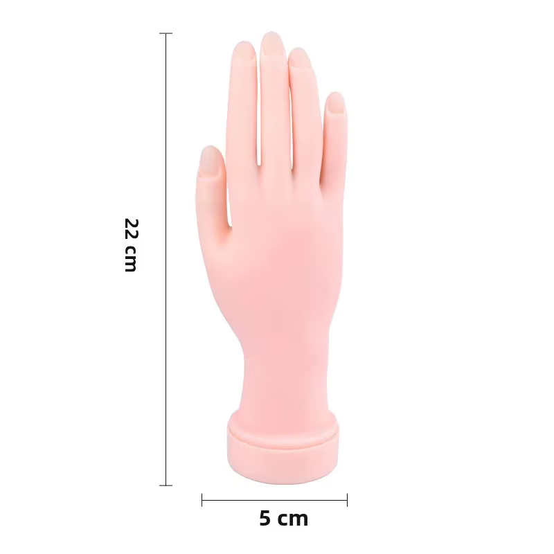 Modèle de main de pratique d'ongle souple et Flexible
