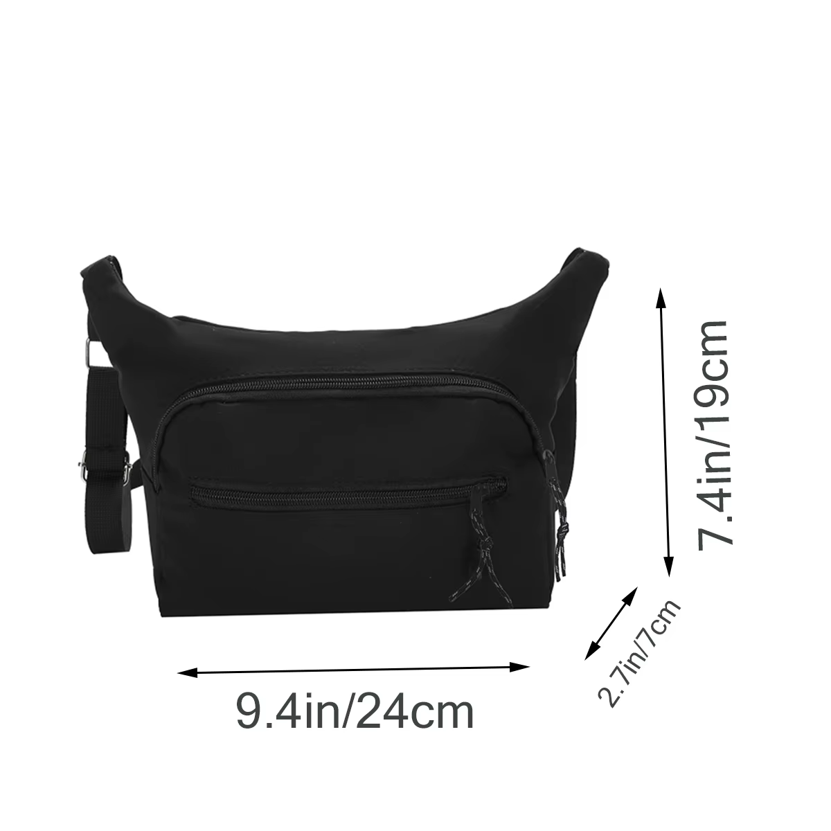 Sac à bandoulière en Nylon pratique pour voyage quotidien, léger, sangle réglable, sac multi-poches fonctionnel décontracté