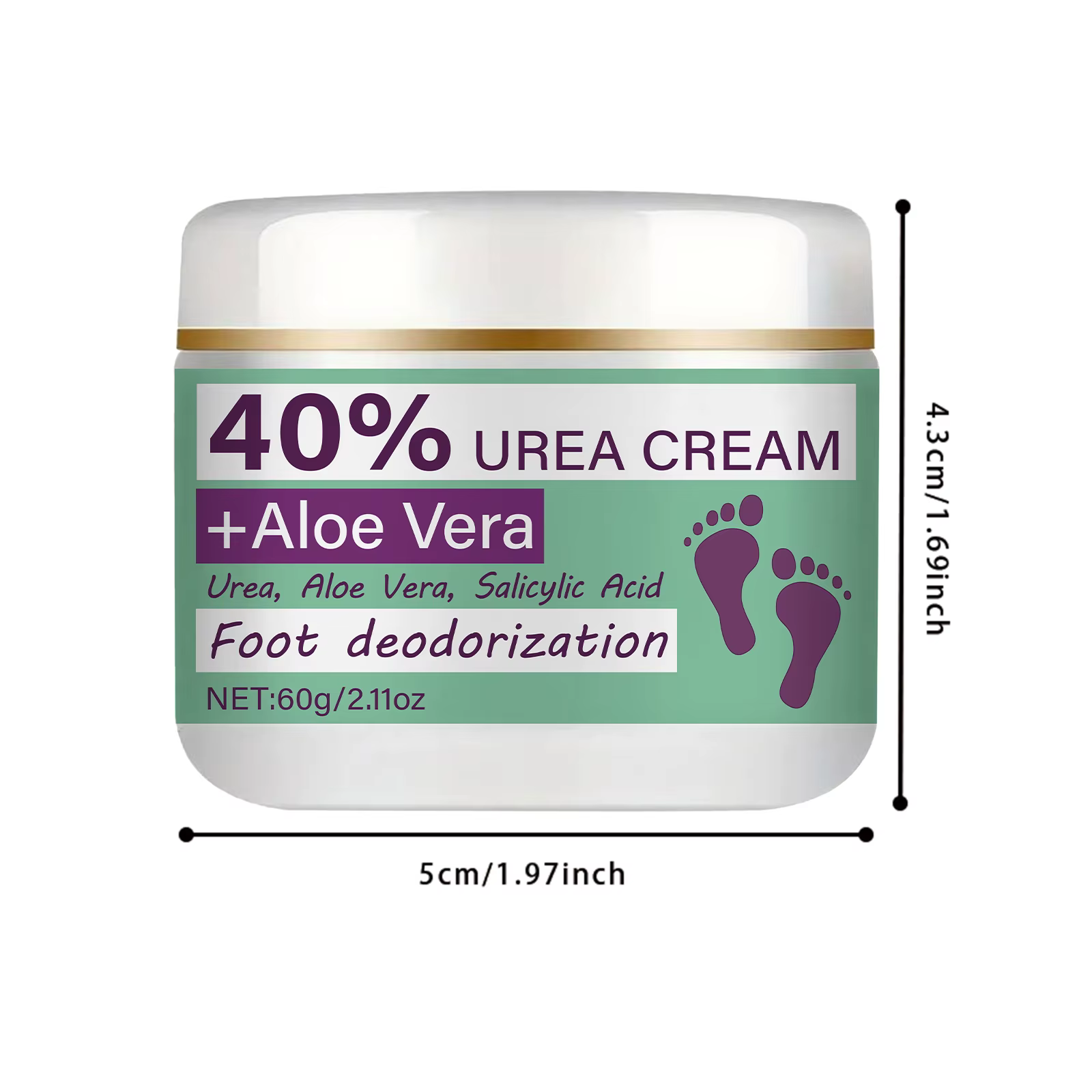 Crème déodorante pour les pieds - Élimination puissante des odeurs et protection contre la transpiration