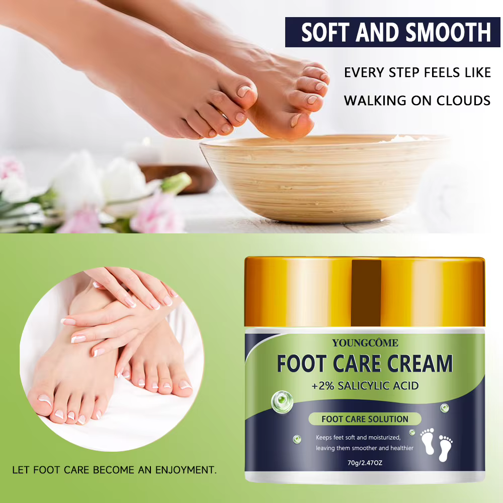 Crème pour les pieds 2% acide salicylique répare la sécheresse fissures exfolie doucement adoucit la peau fournit un