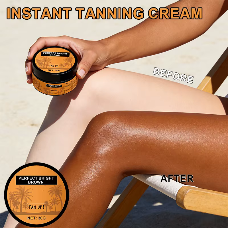 Crème Bronzante Visage et Corps Longue Durée – Autobronzant Naturel Nourrissant et Protecteur Contre les Rayons UV