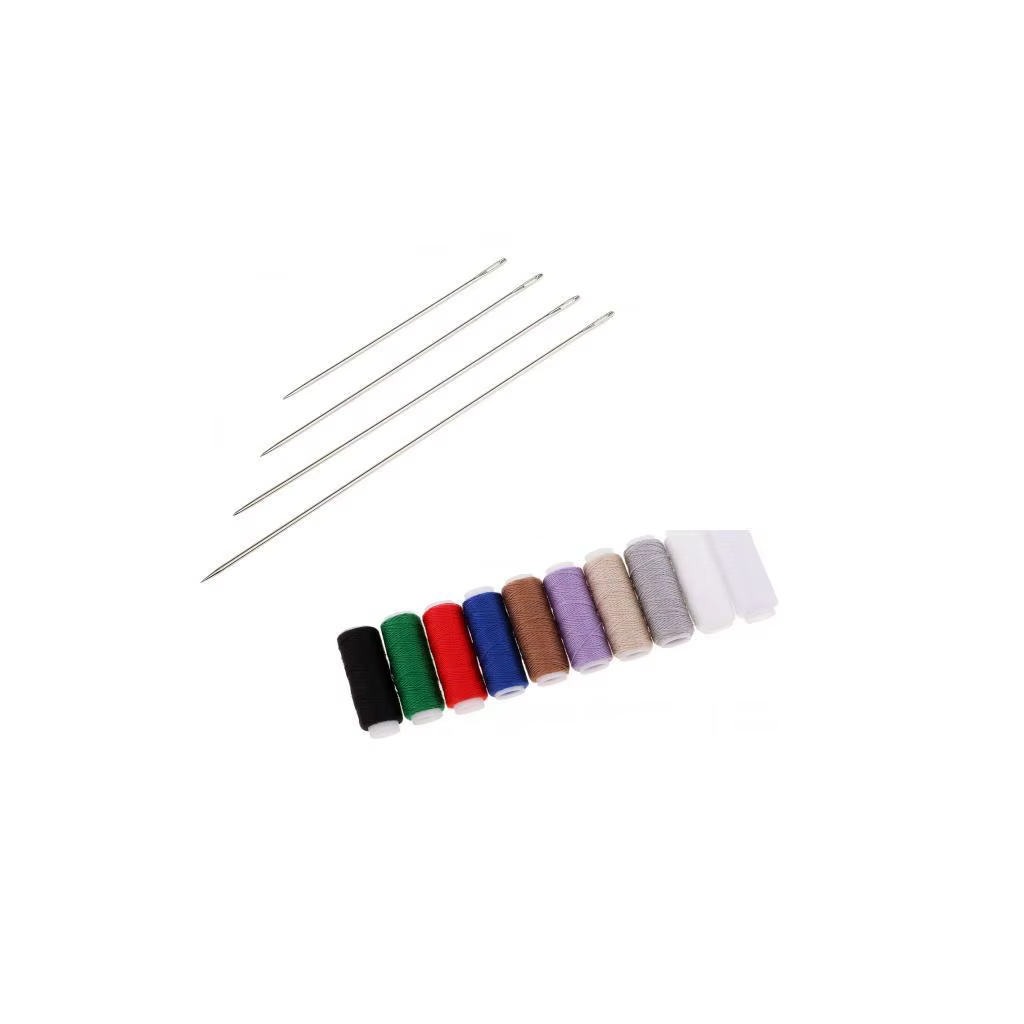 Kit d'aiguilles à coudre longues, 4 tailles assorties, pour broderie, réparation, étui artisanal, sacs de couture, fournitures artisanales de bricolage