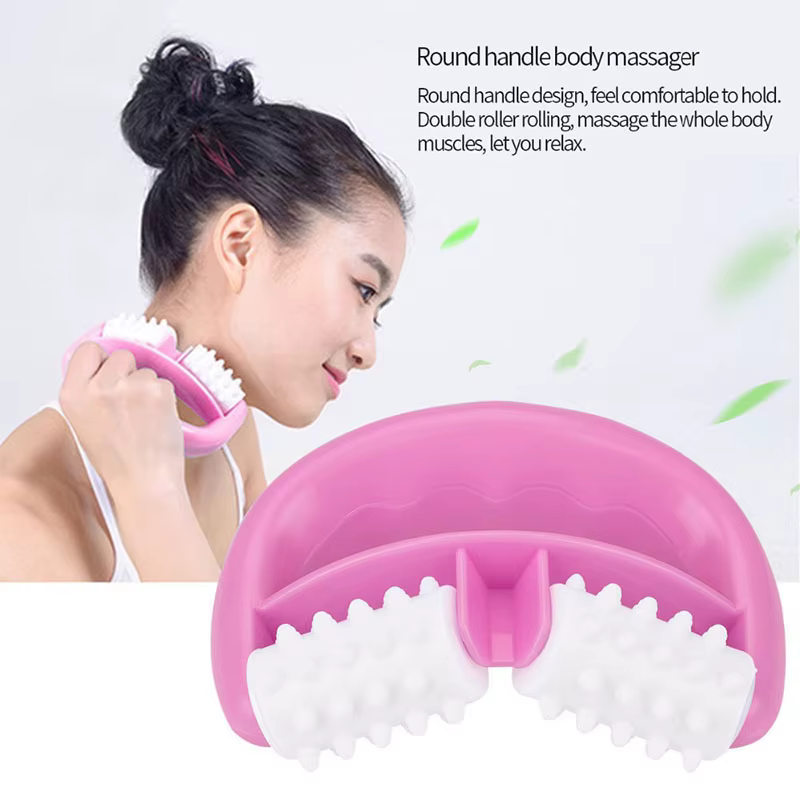 1pc bleu D Type rouleau de contrôle de graisse masseur Cellulite jambe Abdomen cou fesses rapide Anti