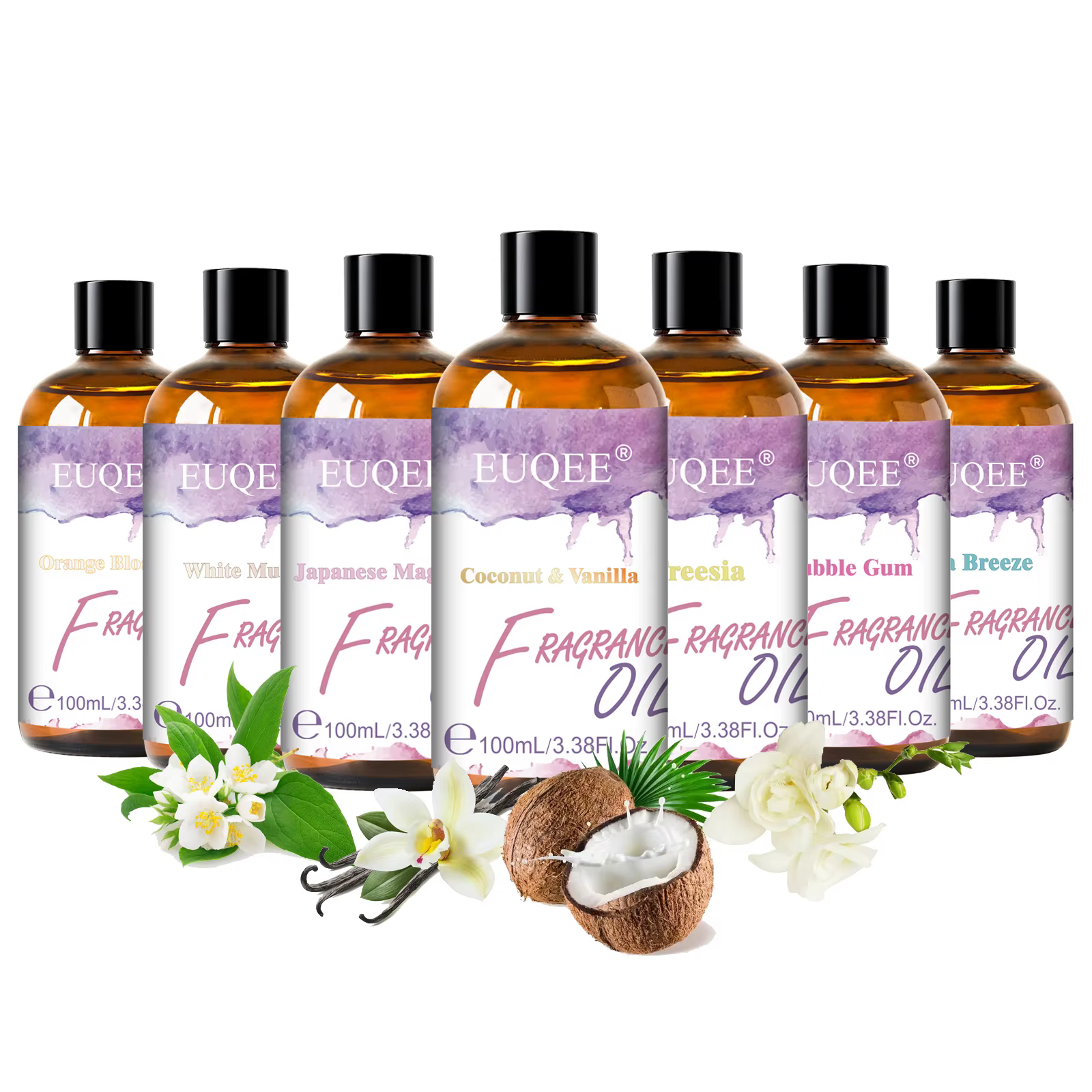 Huile parfumée d'aromathérapie EUQEE 100 ml pour diffuseur