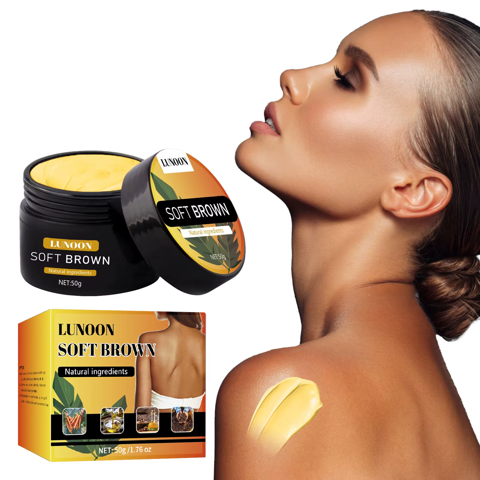 Crème Autobronzante & Protectrice Solaire - Bronzant Visage & Corps Longue Durée