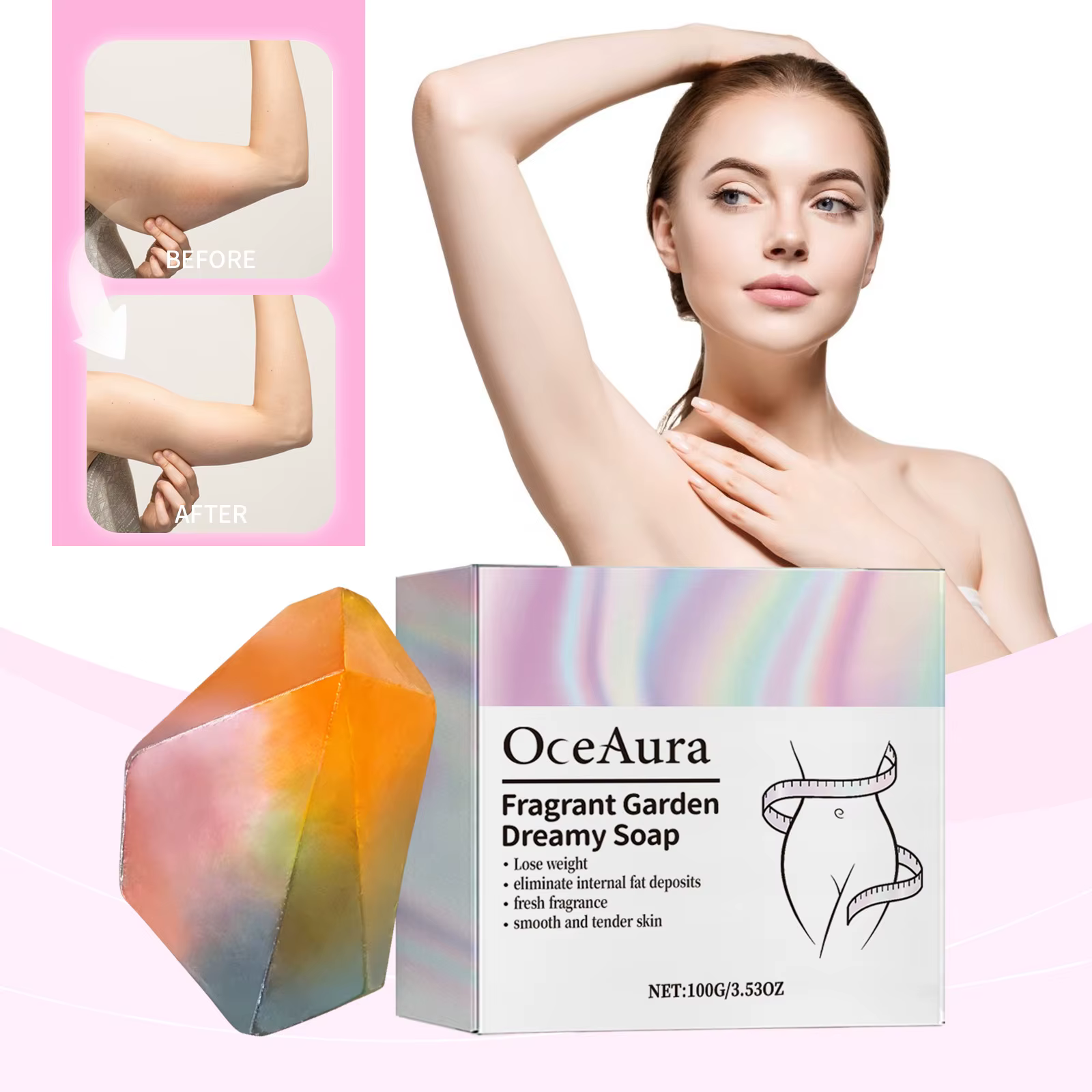 Savon OCEAURA Jardin Parfumé Rêveur Nettoyage en Profondeur et Élimination Efficace de la Saleté