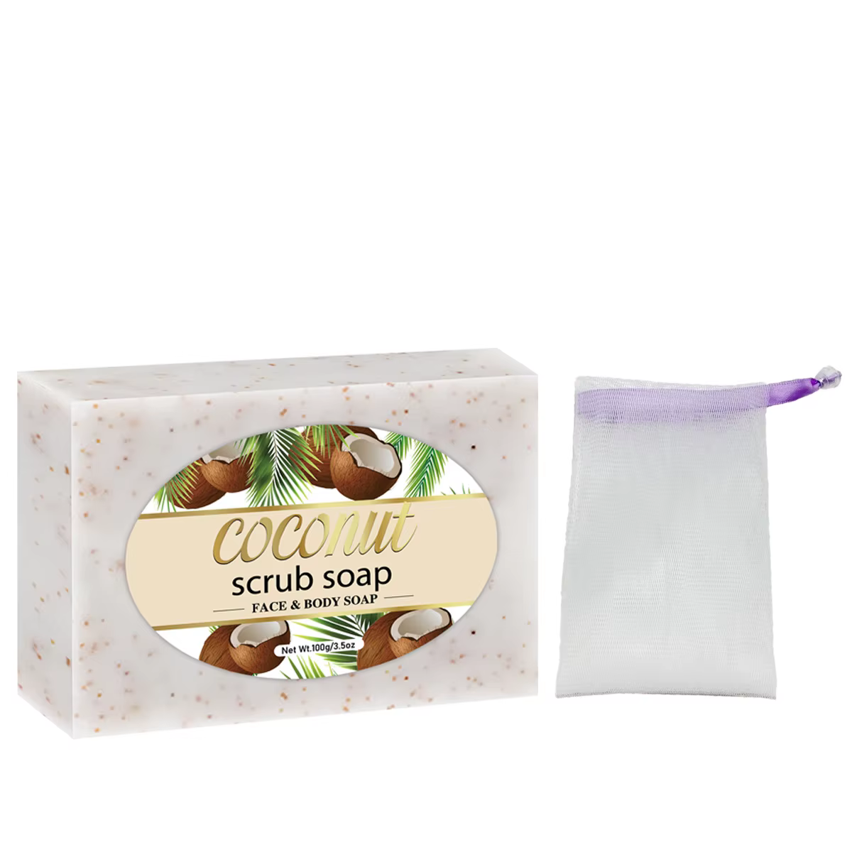 Savon gommage au noix de coco