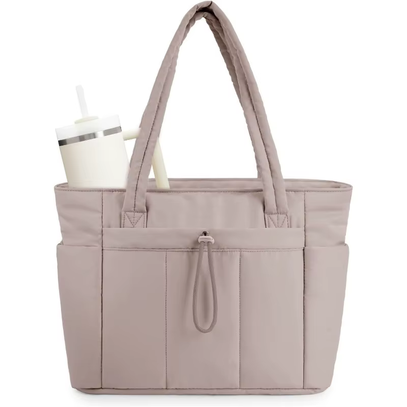 Sac à main en coton pour femme, idéal pour l'automne et l'hiver, grande capacité, léger et polyvalent, style doudoune