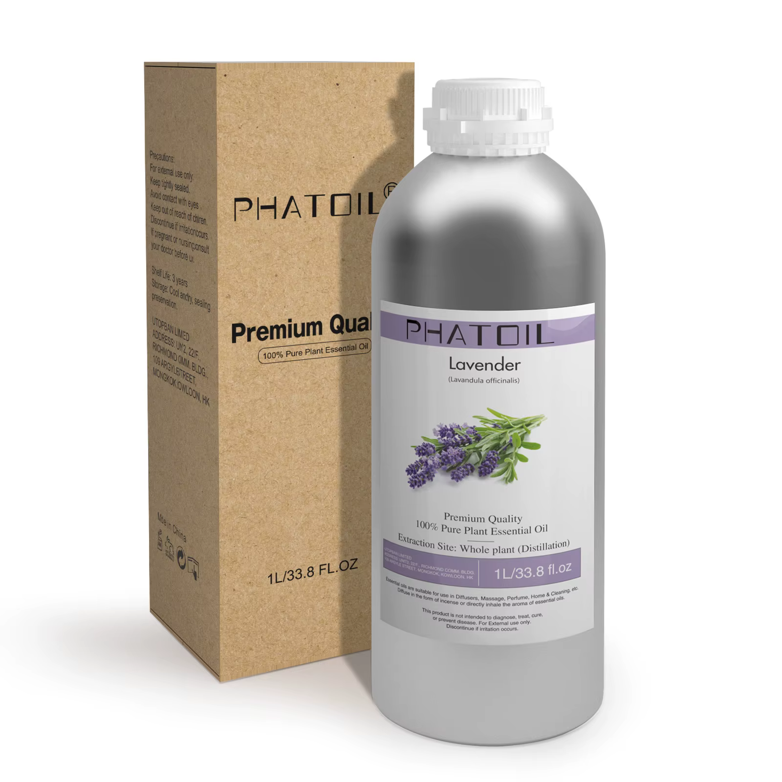 PHATOIL 1000ml huile essentielle d'aromathérapie naturelle lavande jasmin Eucalyptus vanille citron bergamote Rose arôme huiles essentielles