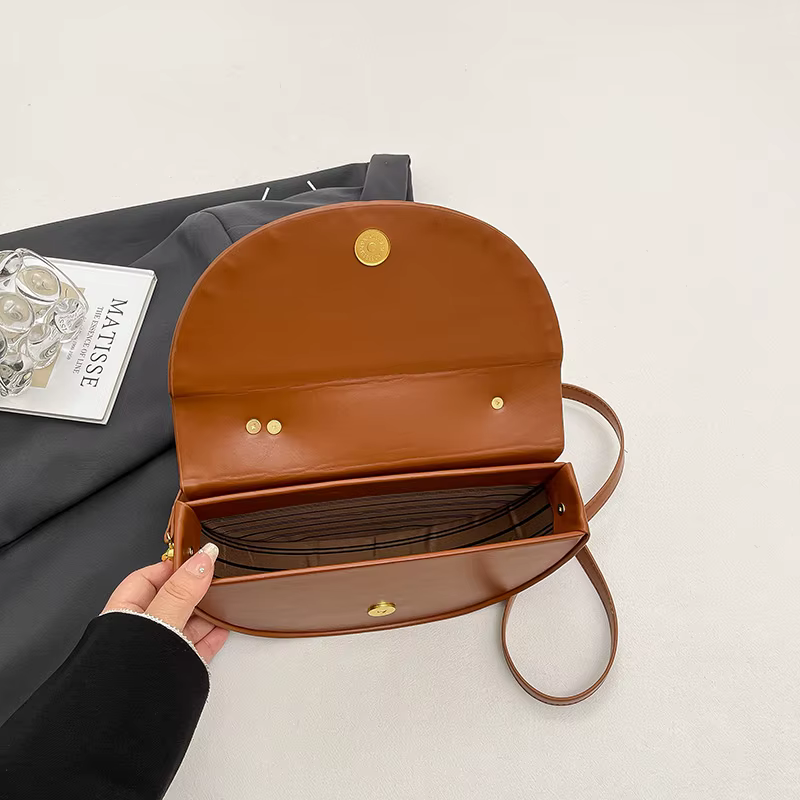 Petits sacs à bandoulière pour femmes, sac de selle demi-cercle de styliste, 8 couleurs, sac à main en cuir Pu, marque de luxe, sacs à bandoulière pour dames