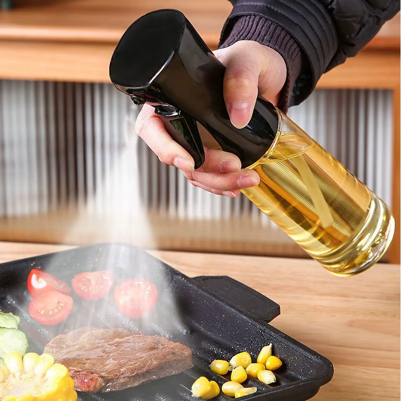 Spray d'huile bouteille en plastique BBQ cuisson pulvérisateur d'huile d'olive cuisine cuisson huile Spray bouteille vide vinaigre bouteille distributeur d'huile