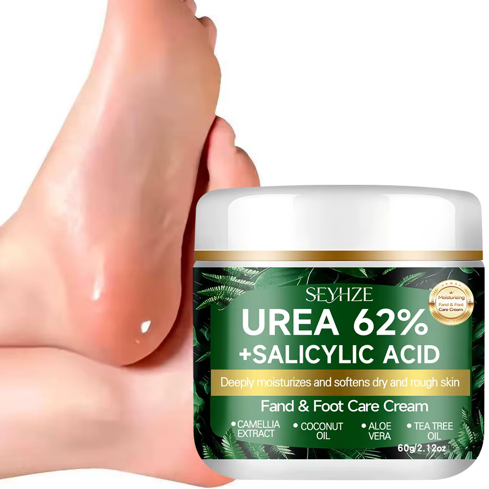 Crème pour les pieds SEYHZE avec 62% d'urée et d'acide salicylique pour peaux sèches et rugueuses