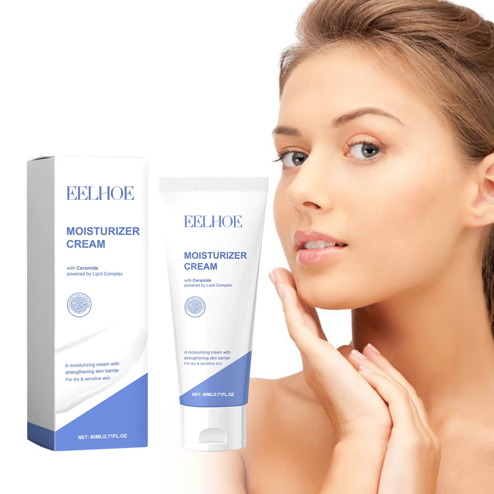 Crème hydratante réparatrice à l'acide hyaluronique pour le visage