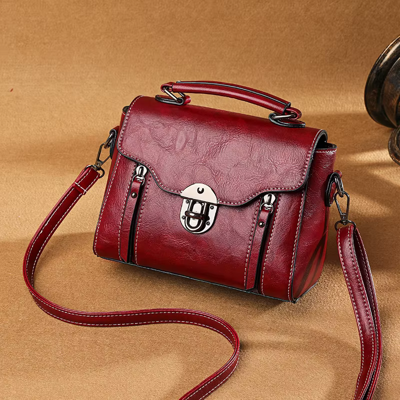 Sac bandoulière rétro tendance pour femme, petit sac carré polyvalent, sac à main et sac à l'épaule, idéal pour le quotidien, en PU souple