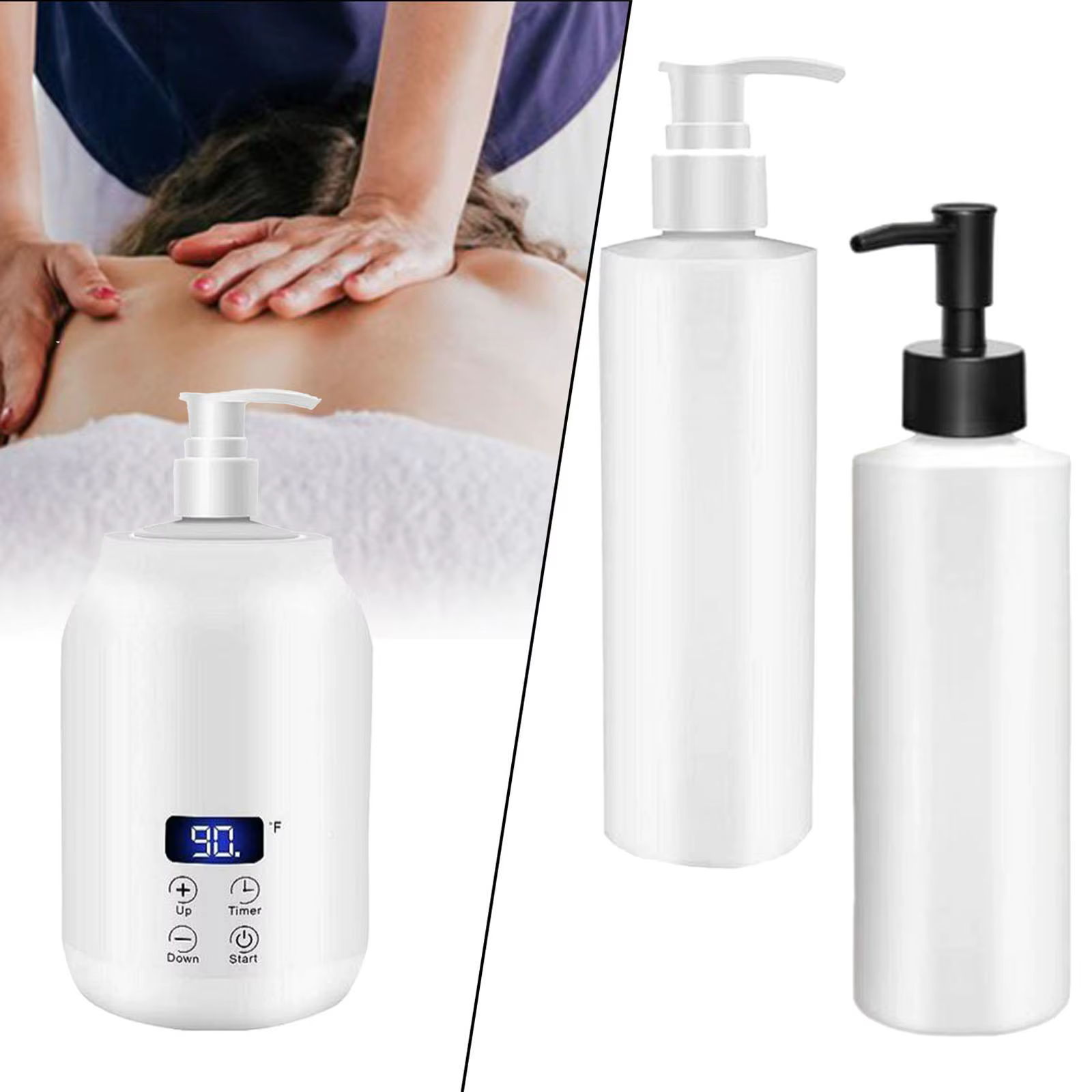 Bouteille d'huile de massage polyvalente pour salon SPA