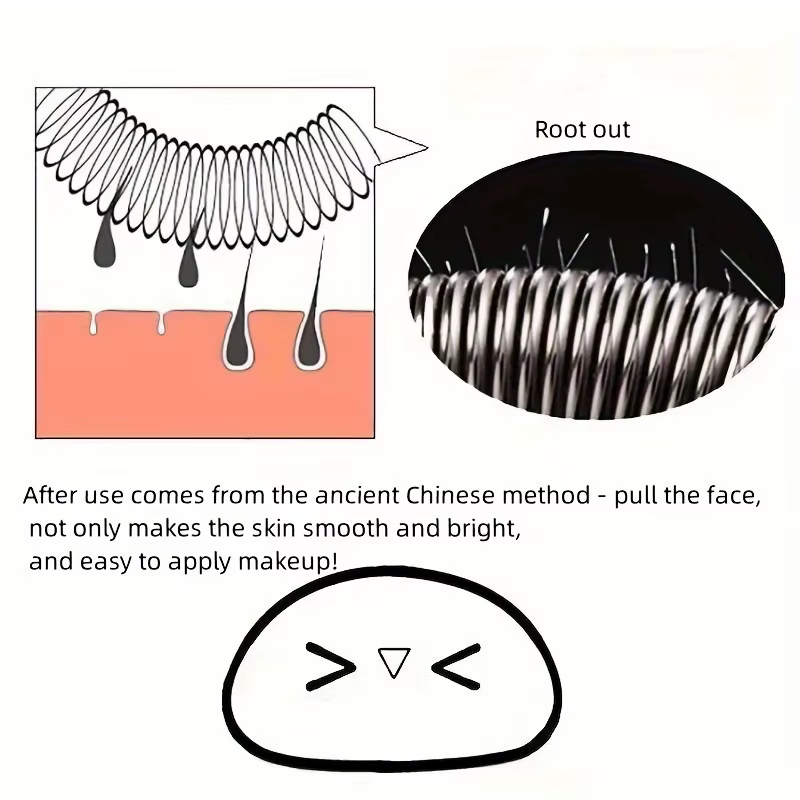Épilateur facial pour peau lisse-épilateur élastique pour lèvres et sourcils