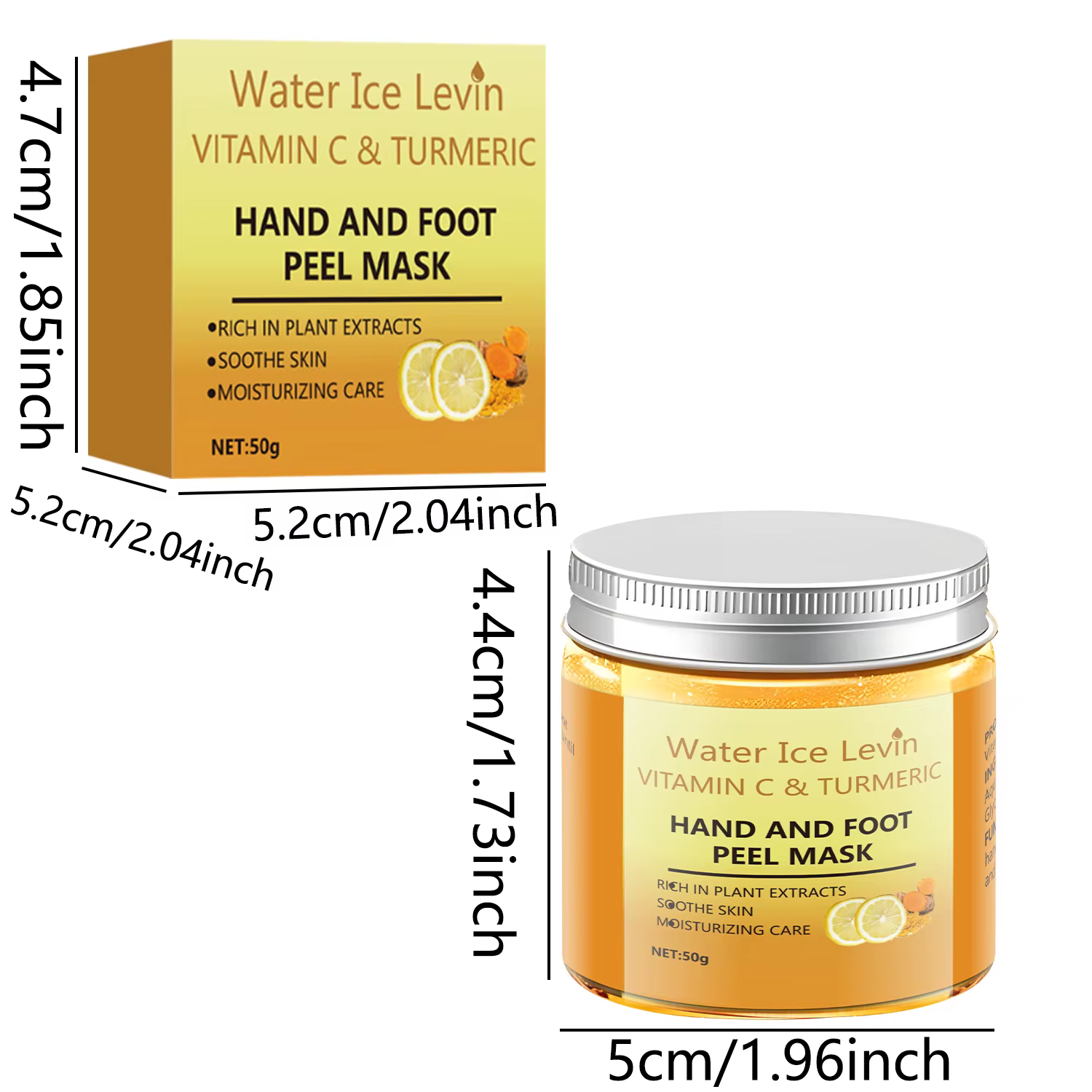 Masque pour les mains et les pieds au curcuma et à la vitamine C