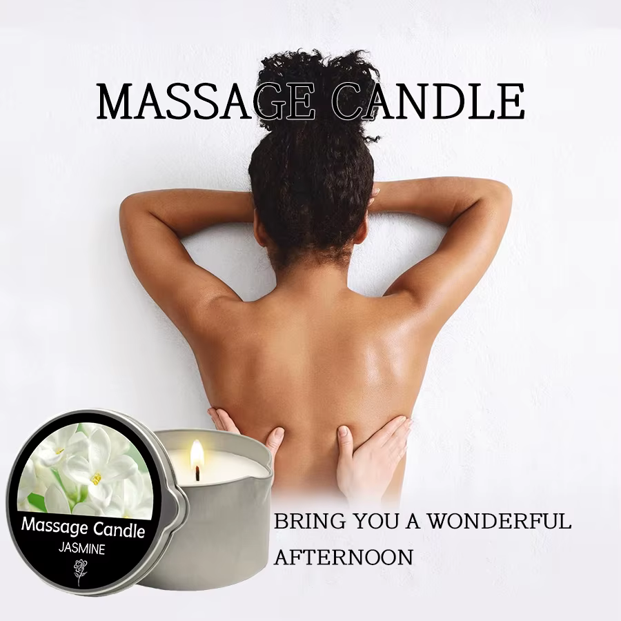 Bougie de Massage-huile essentielle- Six parfums différents