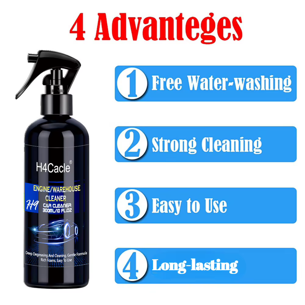 Nettoyant pour entrepôt de moteur, Spray brillant, protection du moteur, dégraissant, dépoussiéreur et huile lourde, sans rinçage, entretien de voiture