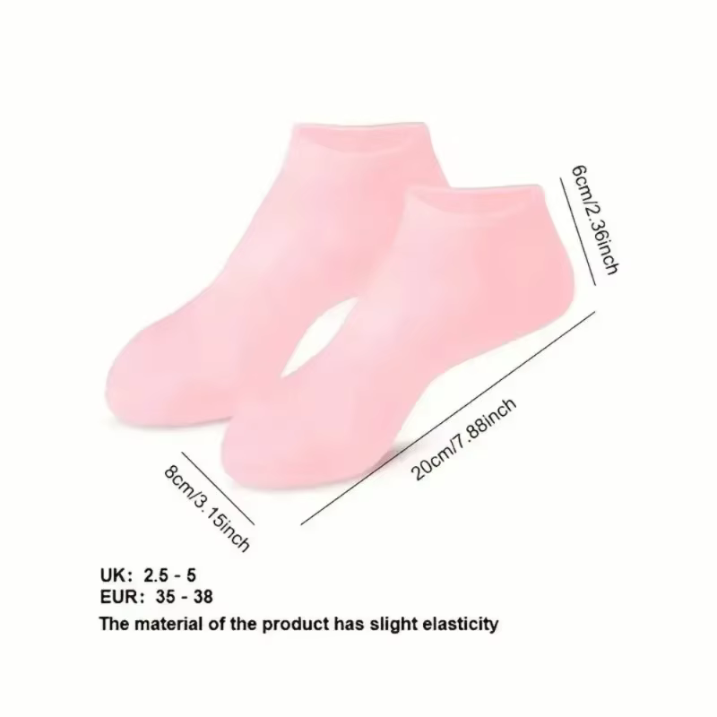 Chaussettes hydratantes en silicone pour pieds secs et gercés