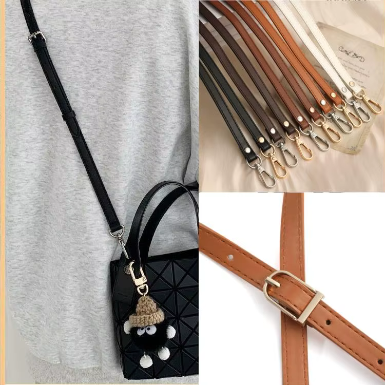 Sacs à bandoulière en cuir PU, sangle de bricolage réglable, ceintures de sac à main noir, sangle de remplacement, accessoires de sac à bandoulière
