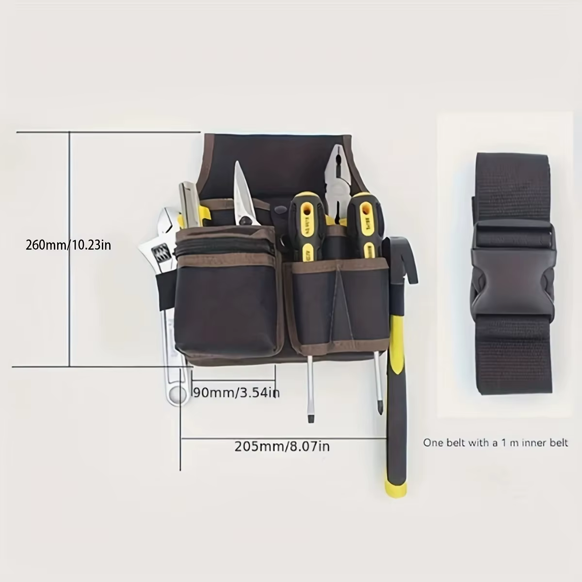 Sac de rangement multifonctionnel pour outils, pochette, ceinture, matériel, trousse d'outils d'électricien, sac de ceinture pour perceuse, clé à molette, tournevis, sacs à outils, organisateur
