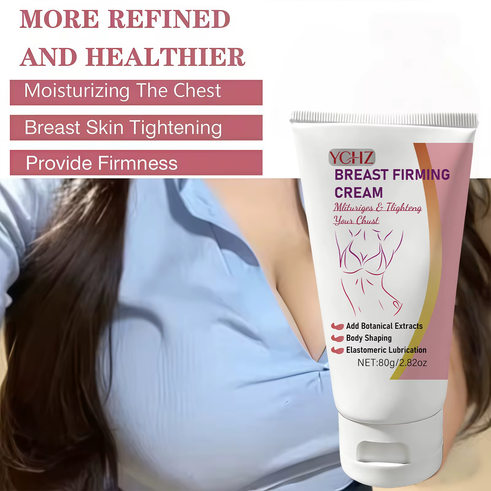 Crème pour les seins pour femmes - Contient du collagène