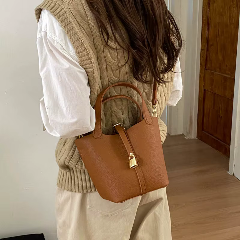 Nouveau style transfrontalier : Sac seau simple pour femme, sac bandoulière pour trajets quotidiens, sac de maman, sac à main de loisirs