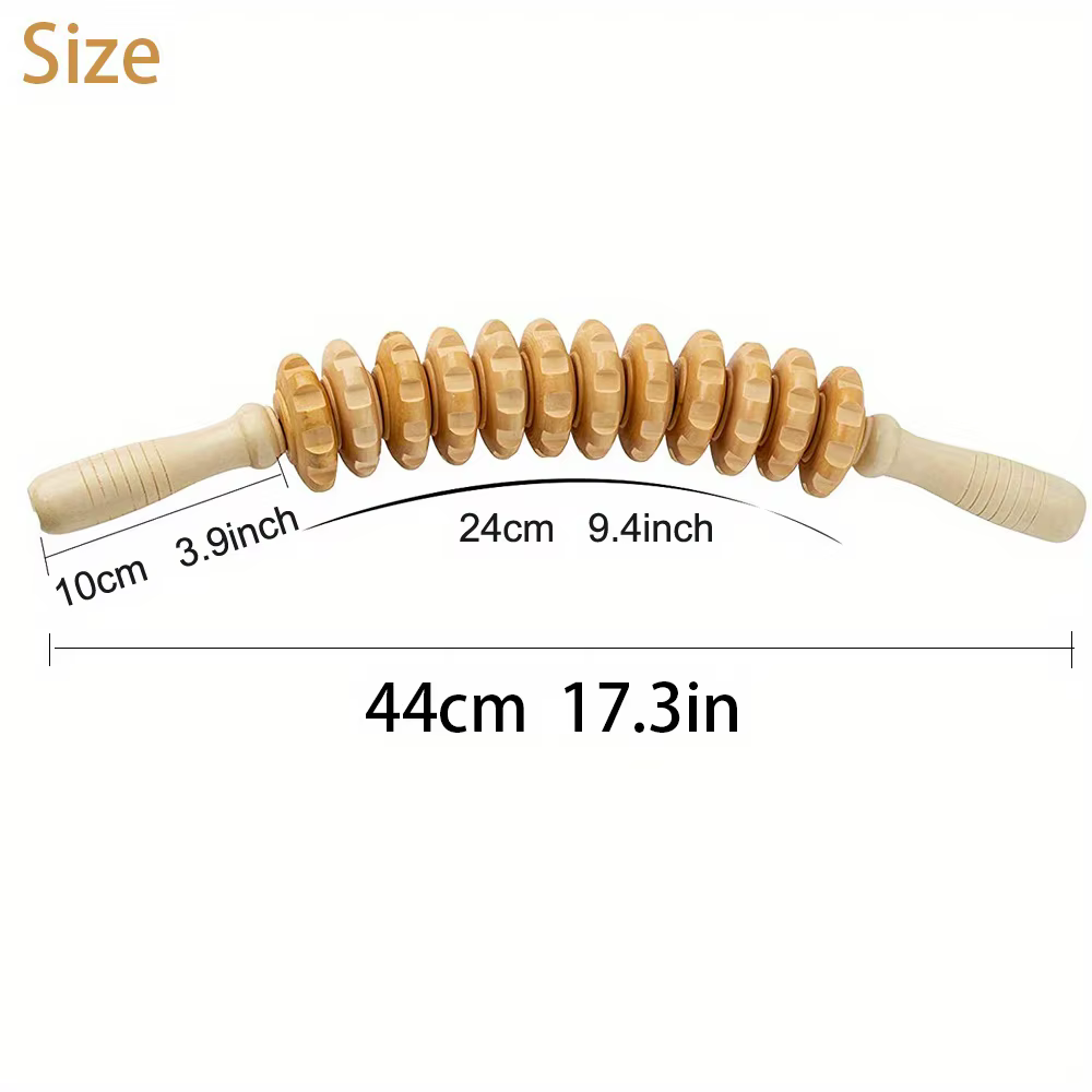 Rouleau de massage en bois pour la cellulite