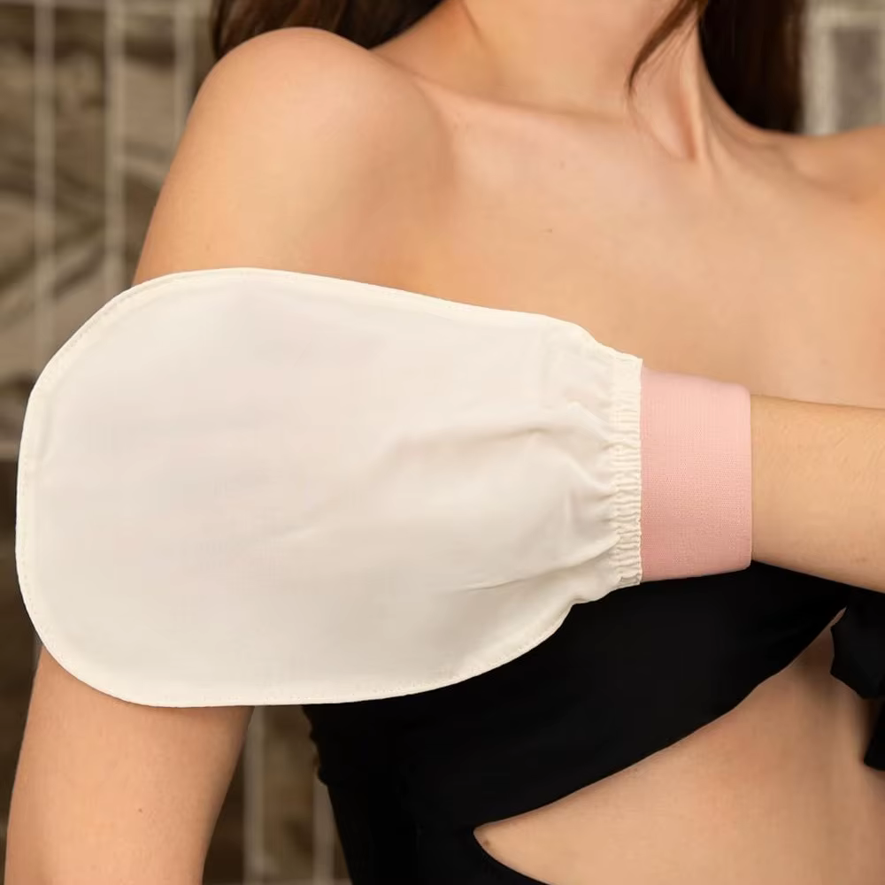 Gant 100% soie pour peeling de peau turque fabriqué à la main
