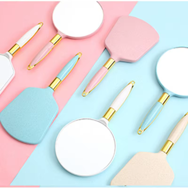 Miroir de maquillage portable pour femme, miroir cosmétique rétro, miroir de salon SPA, cadeaux d'anniversaire pour femme, outils de maquillage portables
