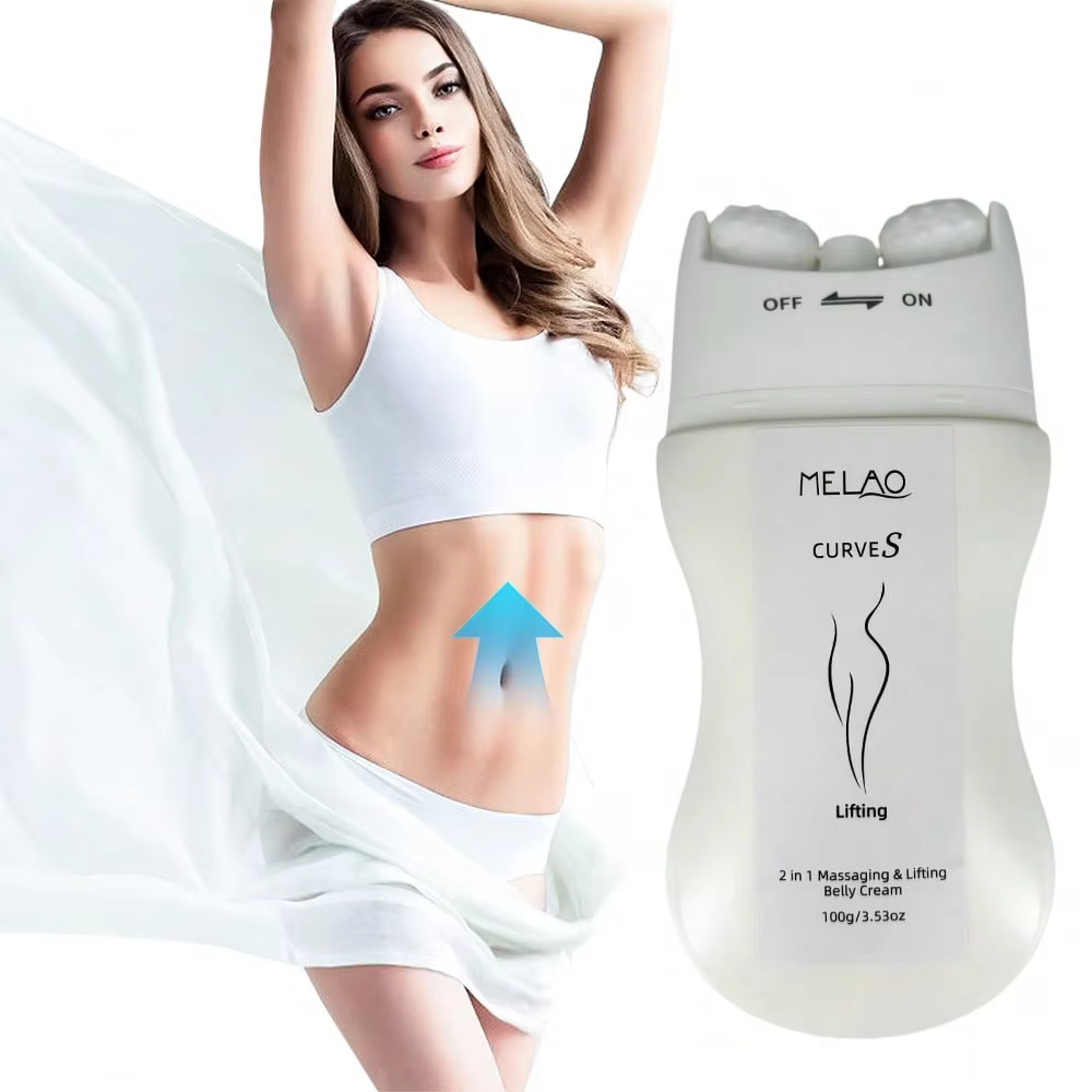 Crème liftante pour le ventre MELAO CURVES 100g avec dispositif de massage