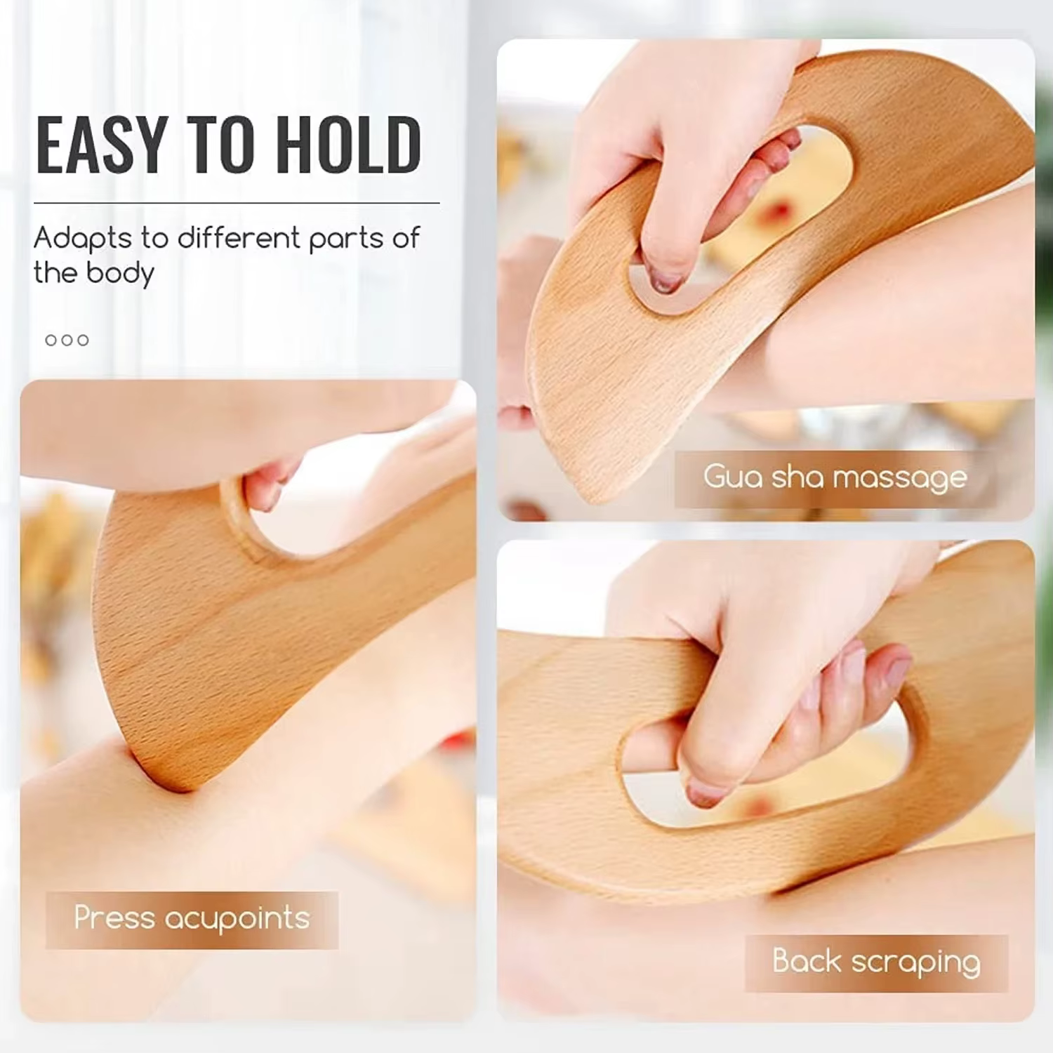 Masseur de Cellulite en bois naturel