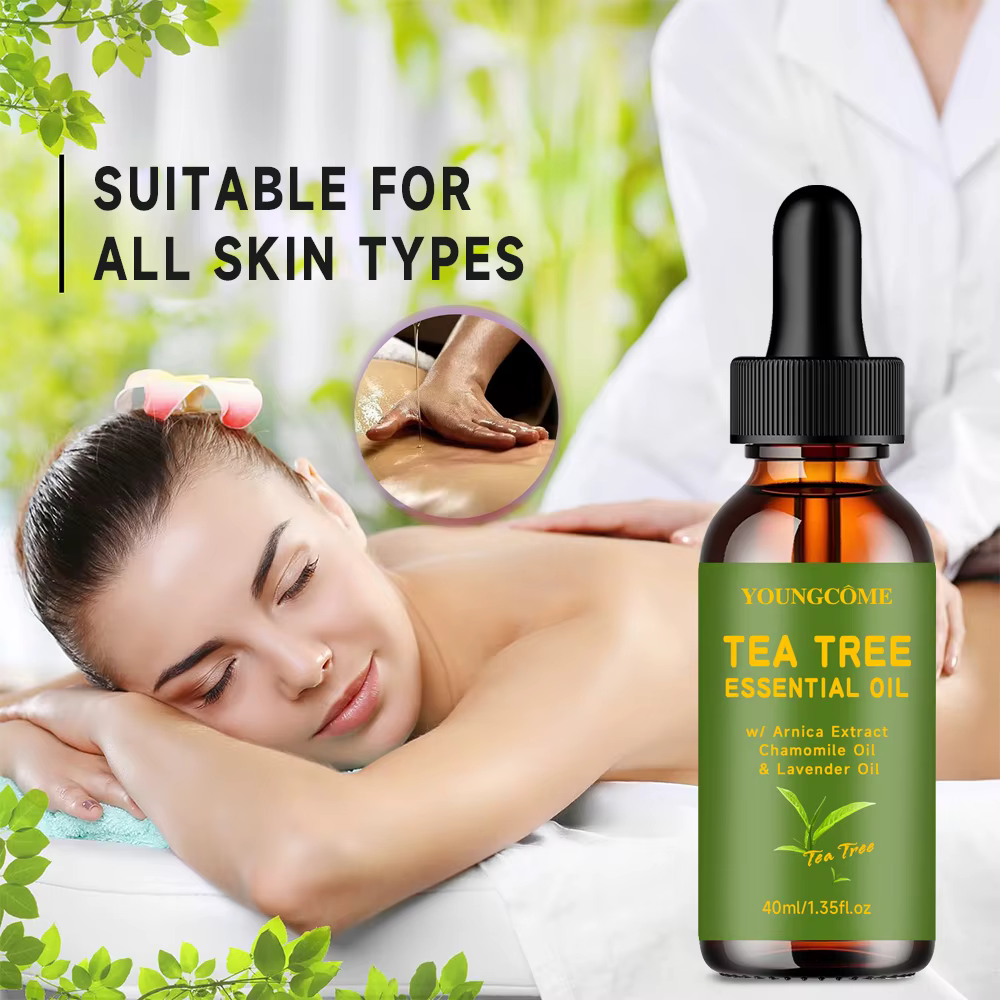 Huile essentielle d'arbre à thé pour soins de la peau
