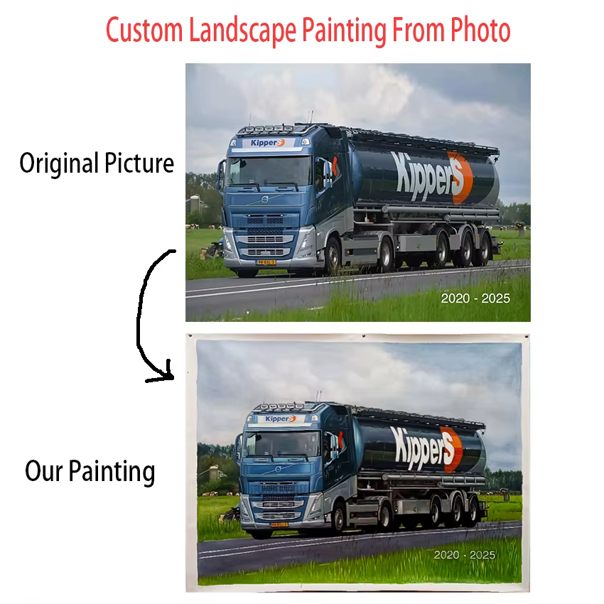 Peinture à l'huile personnalisée faite à la main sur toile, paysage abstrait, art mural classique, images d'animaux de compagnie, paysage décoratif, image de Portrait
