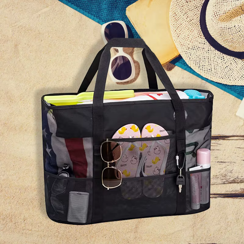 Sac de plage grande capacité, sac de voyage, sac de plage pour voyage, sac de sport, sac à main léger multifonctionnel