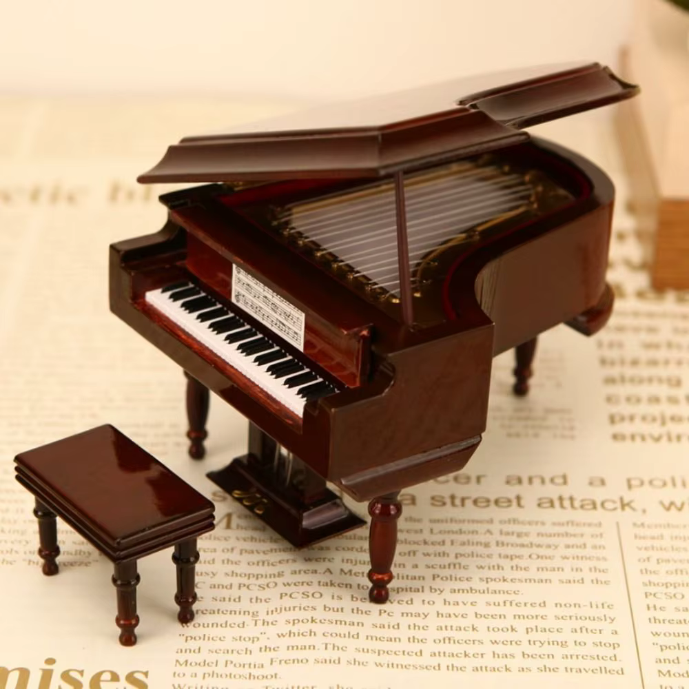 Nouveau Mini Pianos faits à la main, Instrument de musique en bois mignon, cadeaux décoratifs polychromes