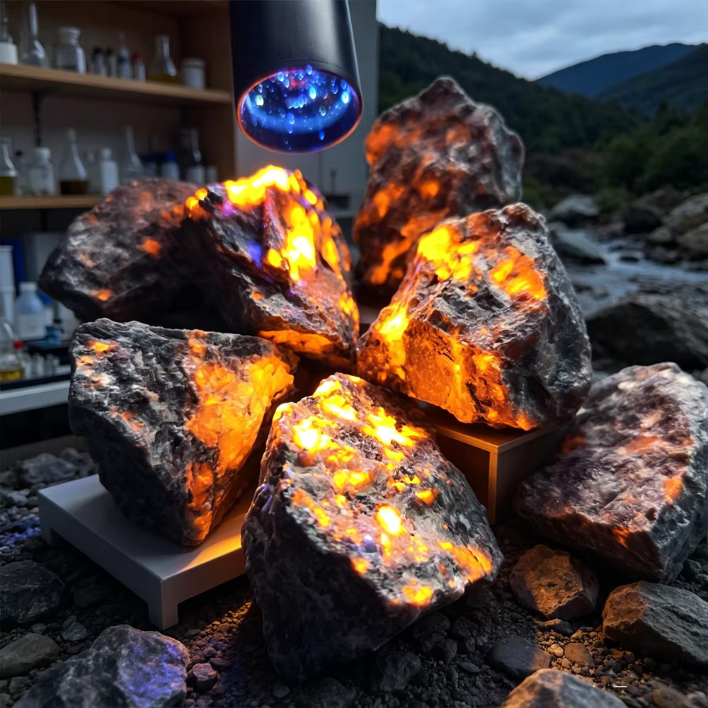 Pierre de flamme Yooperlites brute naturelle, pierre fluorescente, énergie, spécimens Reiki, diffuseur d'huiles, pierre de feu, décoration de la maison
