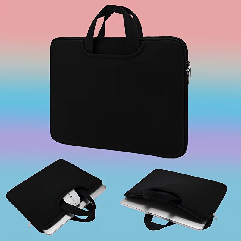 Sac à main pour ordinateur portable 13/14/15/15,6 pouces, pochette avant pouvant contenir de l'alimentation, de la souris et du grand espace