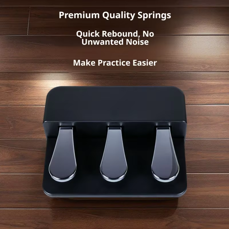 Pédale de sustain pour piano, synthétiseur électronique à trois pieds, clavier MIDI, accessoires pour pédale.