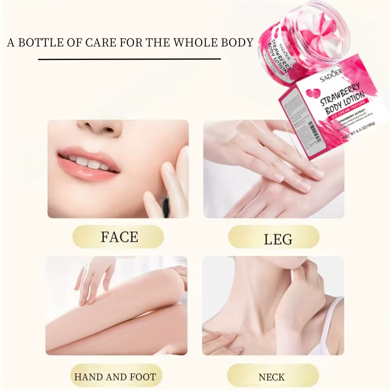 Lotion corporelle à la fraise 180g