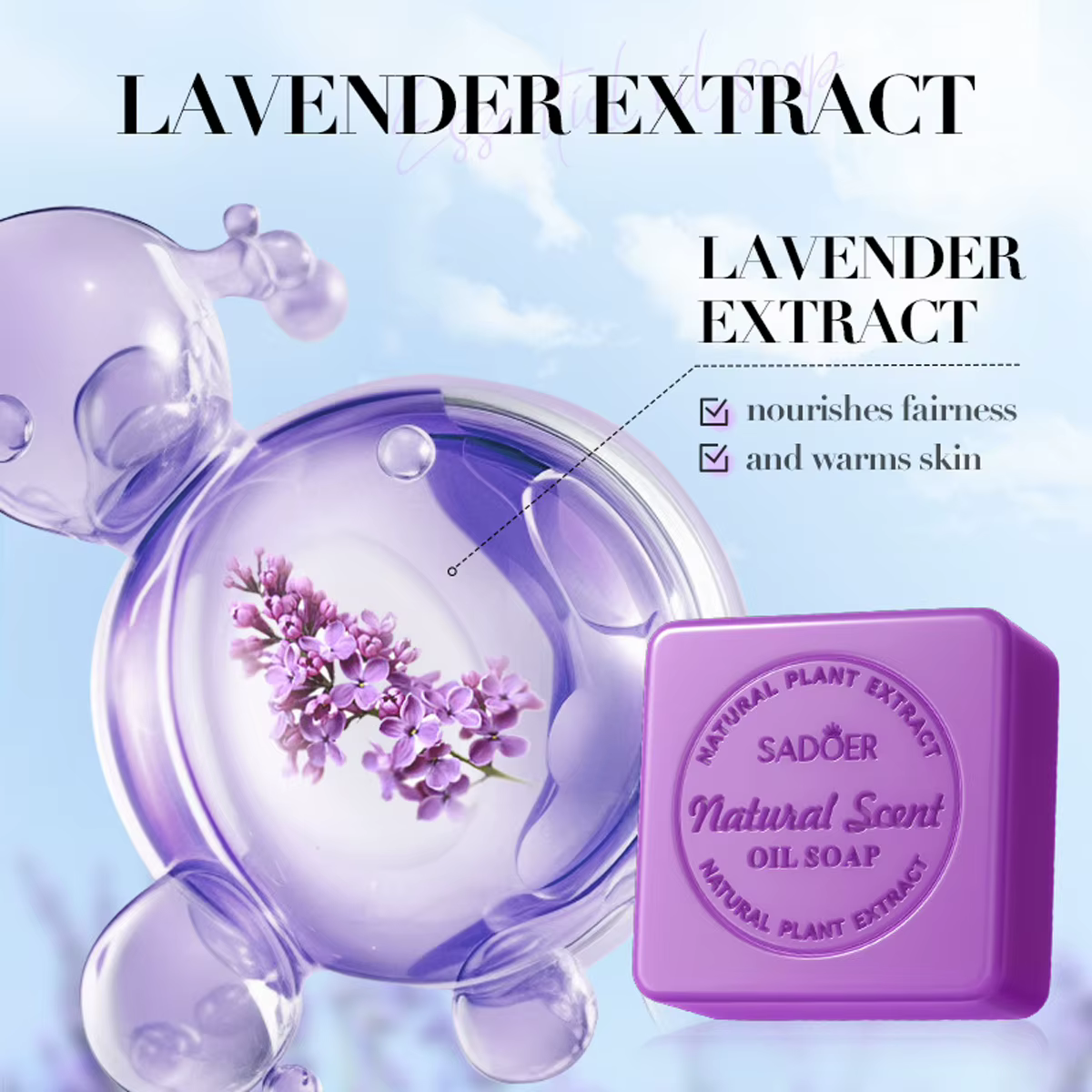 Savon aux huiles essentielles de lavande